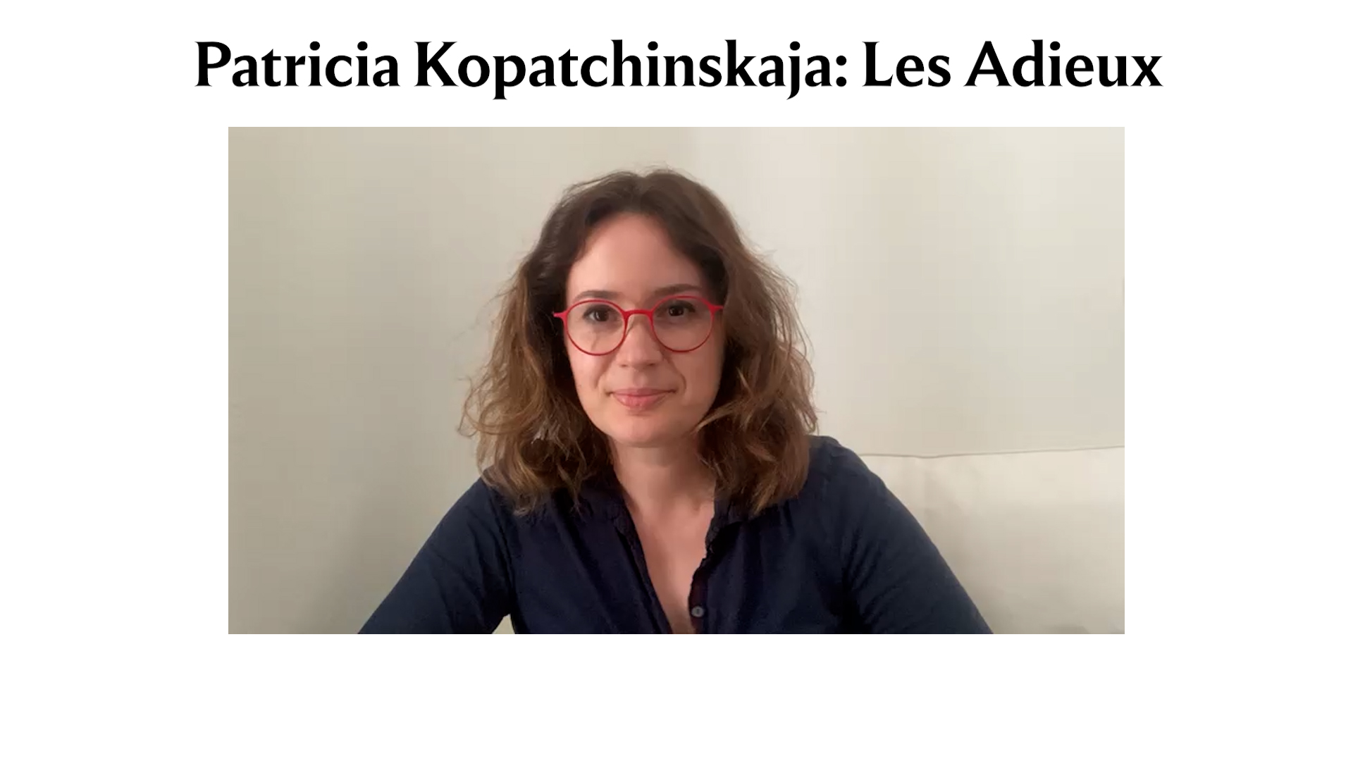 Patricia Kopatchinskaja et «Les Adieux»